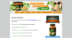 Desktop Screenshot of garciniacambogiamiracle.com
